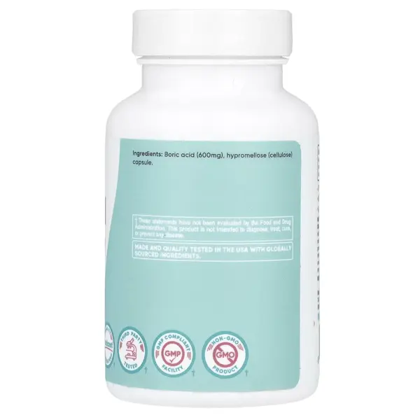 Nutricost Boric Acid Vaginal Suppository 600mg Capsules